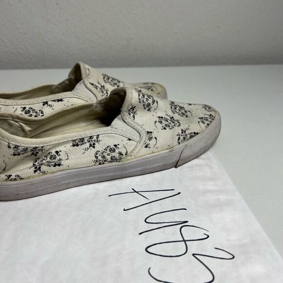 Women' American Eagle Sneakers 7 Casual Flats Canvas Skull Slip On Model #3351 - Picture 11 of 11